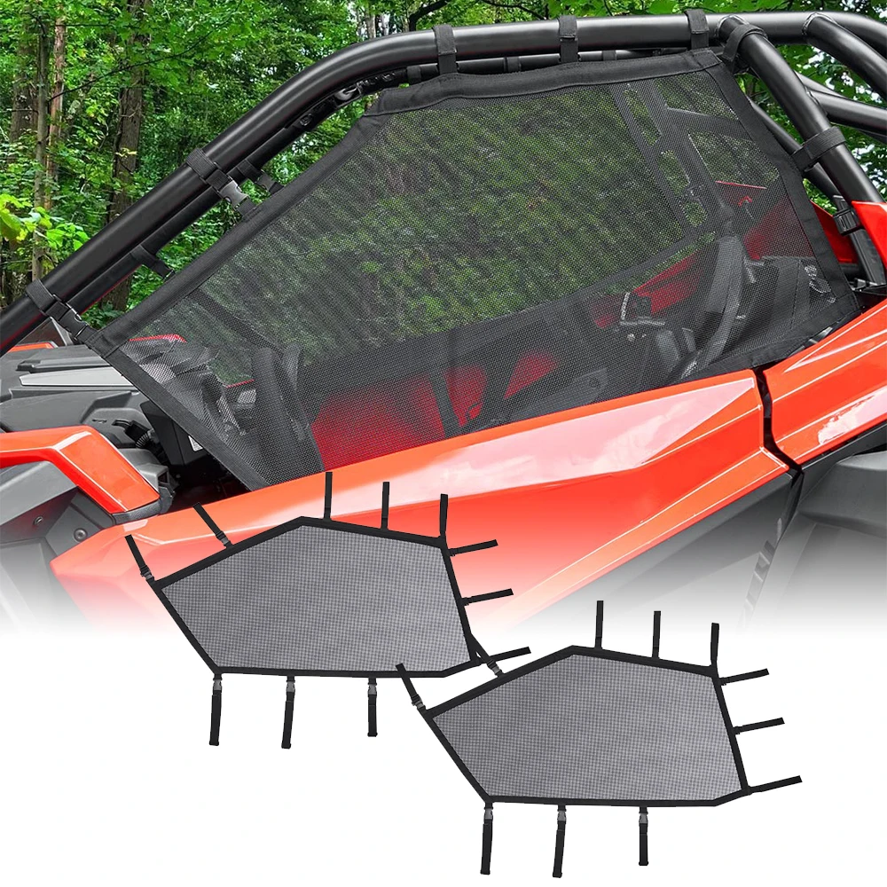 RZR UTV KEMIMOTO Left Right Pair Window Shield Nylon Net Nets Compatible with Polaris RZR Pro XP 2020 2021