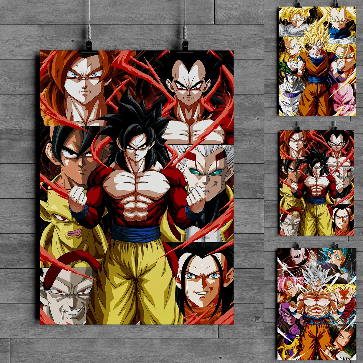 Dragon Ball Z Anime 3D Lenticular Poster Wall Art - Goku & Vegeta Triple Transition DBS Print image 3