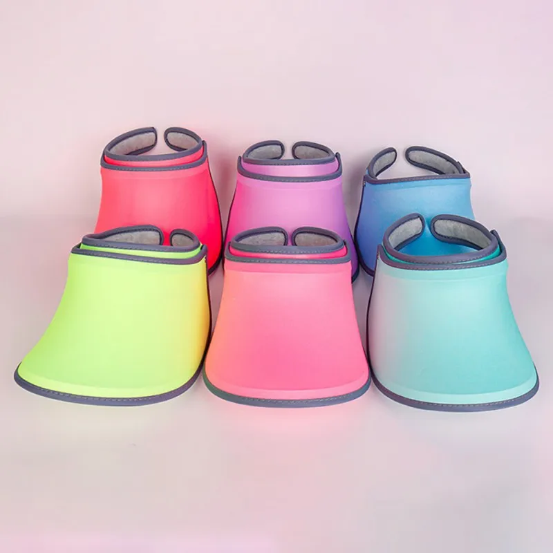 

Adult Outside UV Protection Beach Caps Windproof Cycling Riding Large Sun Visor Caps Casual Topless Empty Hats