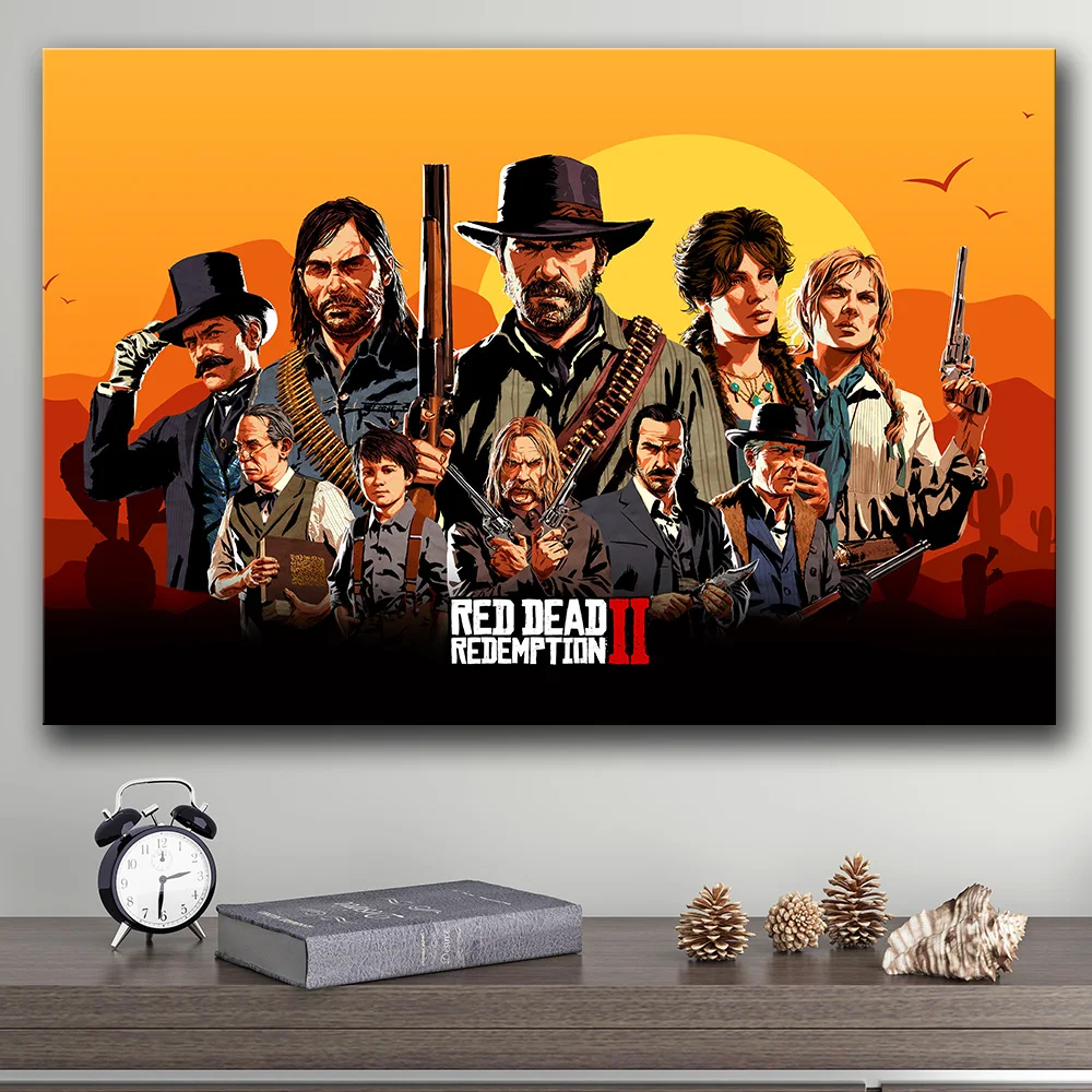 Игровой постер без рамки украшение картина TheRed Dead: Redemption2 на холсте HD живопись
