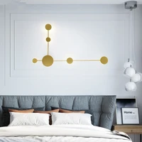 modern iron led wall lamps living room bedroom bedside gold white painted indoor lighting luminaire wandlamp industrial sconce