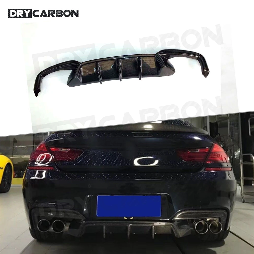 

Carbon Fiber / FRP Rear Lip Diffuser Spoiler for BMW 6 Series F06 F12 F13 M Sport 2012-2016 Fins Shark Style Car Bumper Guard