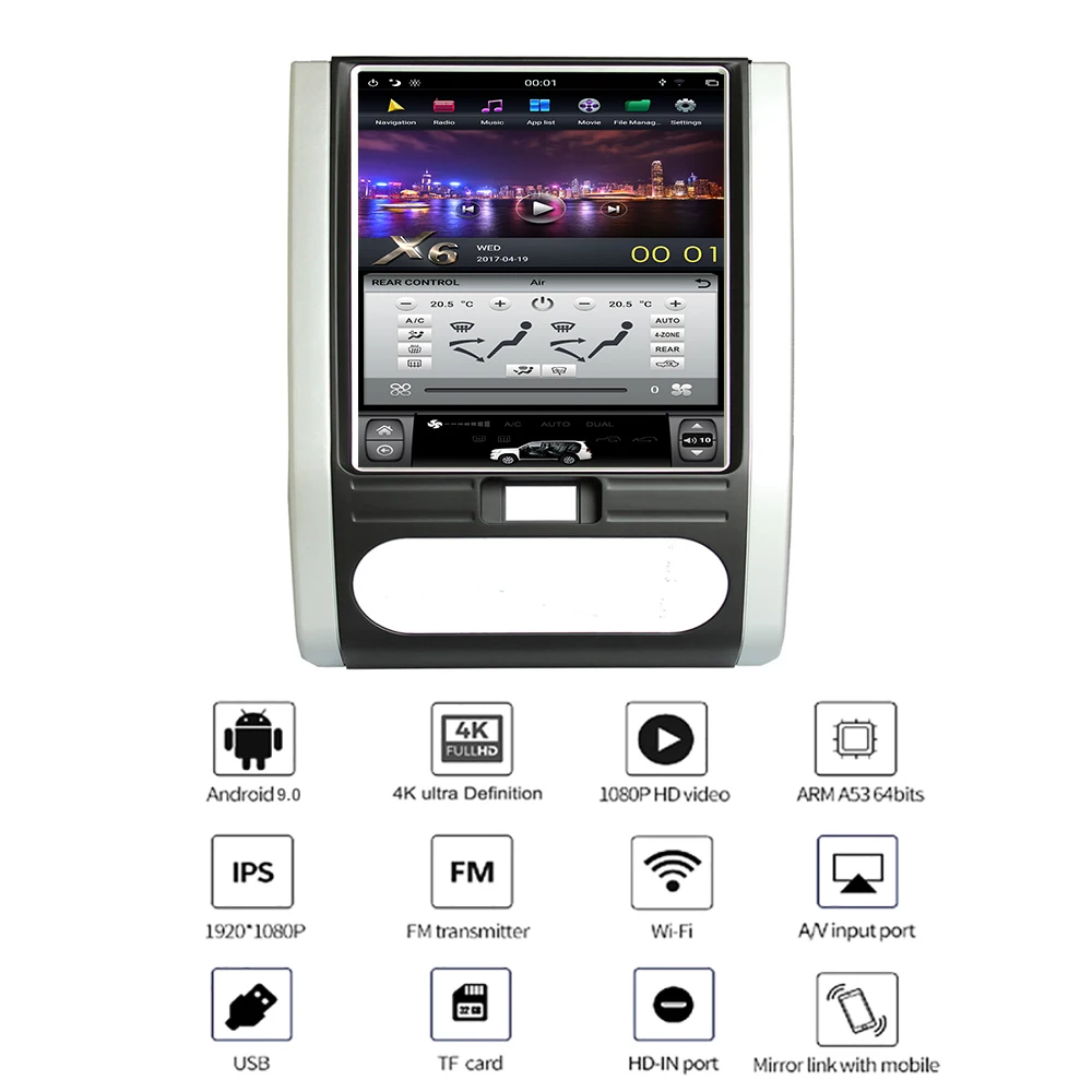 Автомобильная головка YAZH Android 9 0 для NISSAN X-trail/Qashqai 2005-2014 с Bluetooth 5 DSP 13 6 &quotIPS Авто GPS