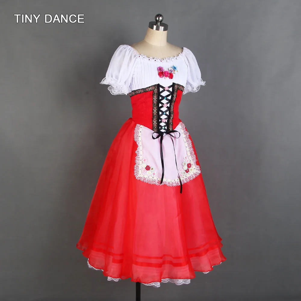 Белое шифоновое платье-пачка с короткими рукавами для балета и танцев Платье