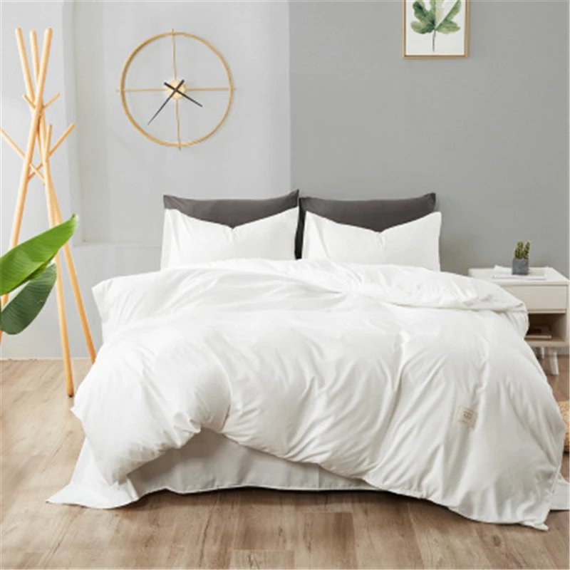 

Home Textile Bedding set Solid color duvet cover sets quilt covers pillowcases European size king queen gray blue pink green