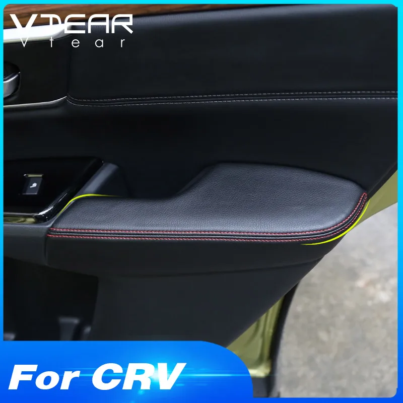 Vtear для подлокотника Honda Crv крышка панели двери из искусственной кожи центральный