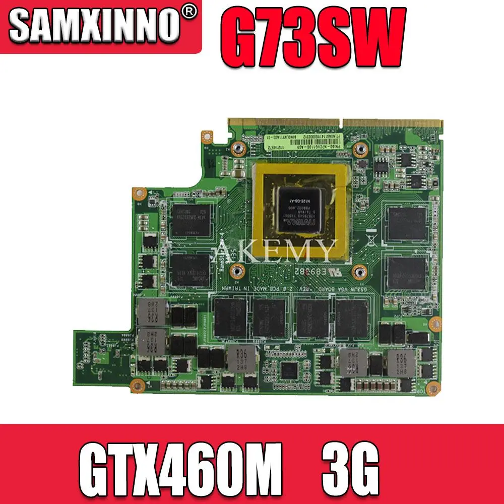 GTX460M 12 memory G53S G73S G53SX G53SW G73SW G73JW notebook Graphic Video VGA Card 3G для For Asus G53JW G73 G53 GTX460M|asus g53sx|asus