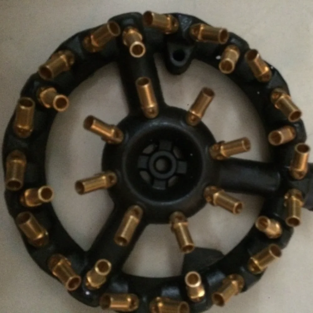 

High quality cast iron gas nozzle burner for kitchen, 32 nozzles, propane nozzle with brass LPG and LNG holes