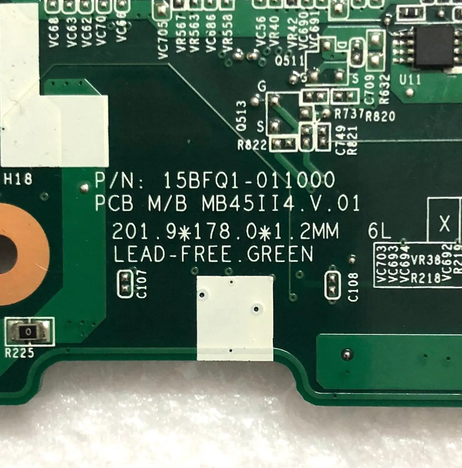 Для bytespeed ООО MB45II7 материнская плата 15BFQ1-011000 MB45II4 V.01 LAED-FR.GREEN 100% протестирована