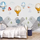 Настенные обои по фото по индивидуальному заказу, 3D Роспись вручную, для детской комнаты, воздушные шары, горы, пик, девушки, спальни, мультяшная настенная роспись, Декор