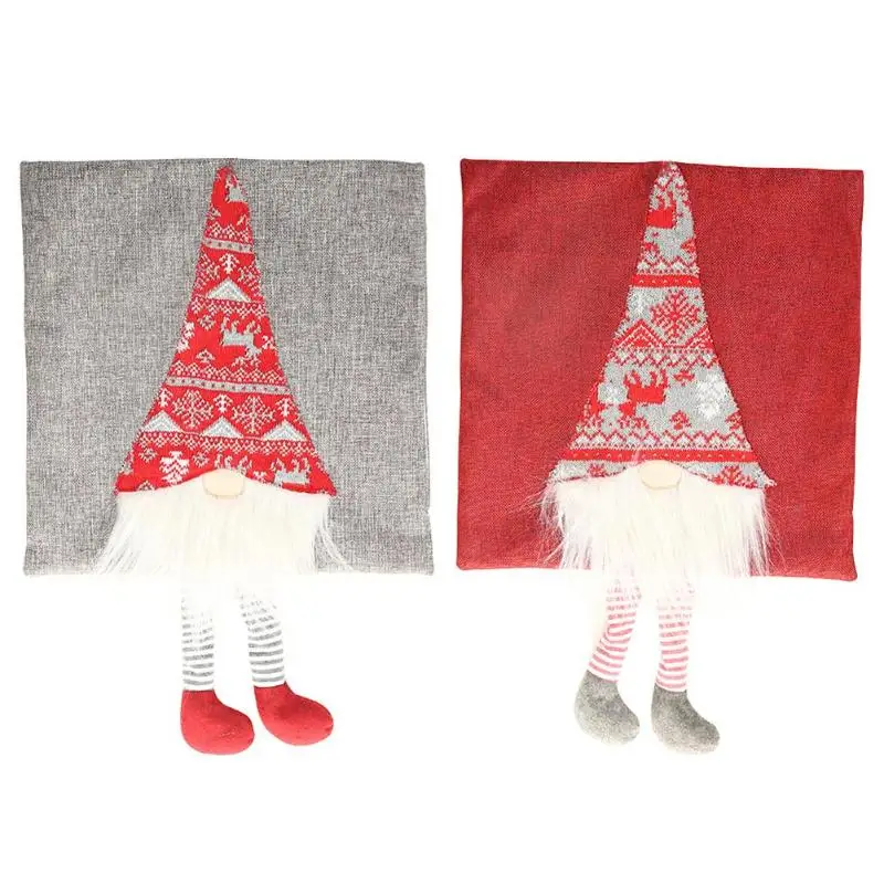 Прекрасный красочный Рождественский чехол для подушки мультяшная безликая