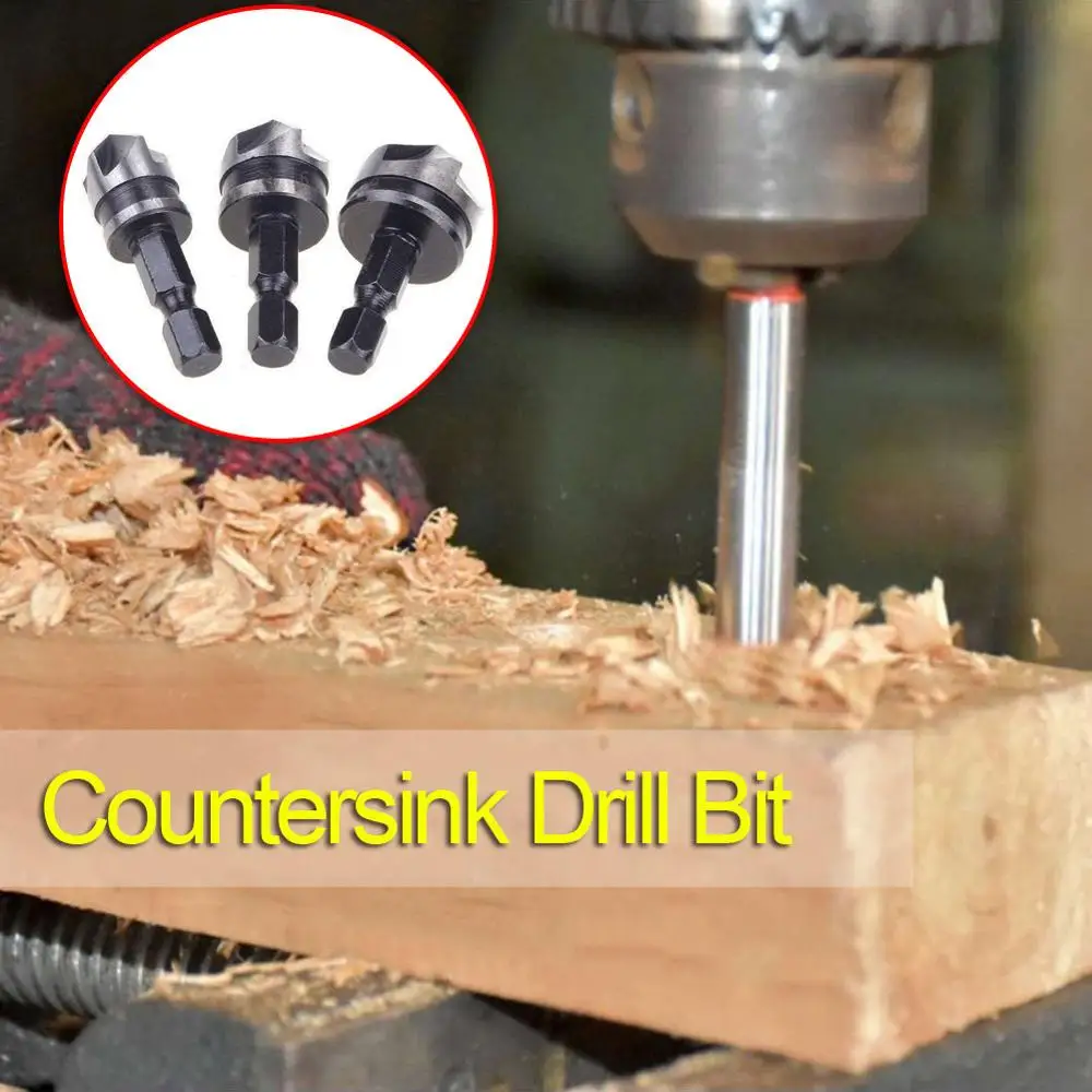 Комплект из 3 предметов 5 Флейта Зенковки сверло Набор 90 градусов фаски Резак Mayitr