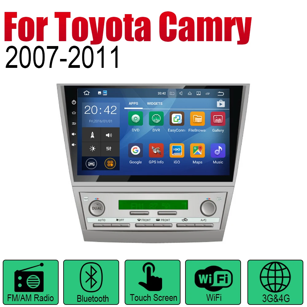 Автомобильная Мультимедийная система Android экран радио стерео для Toyota Camry 2007 2008 2009