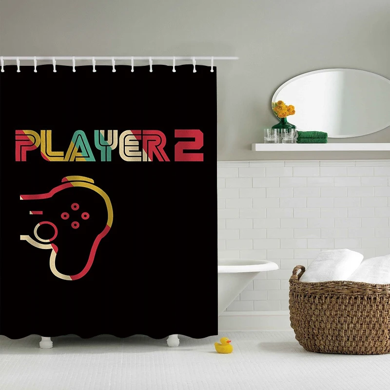 

New Waterproof Game Console Curtain Animal Shower Curtain Polyester Showering Bath Home Decoration Curtains Bathroom Curtain