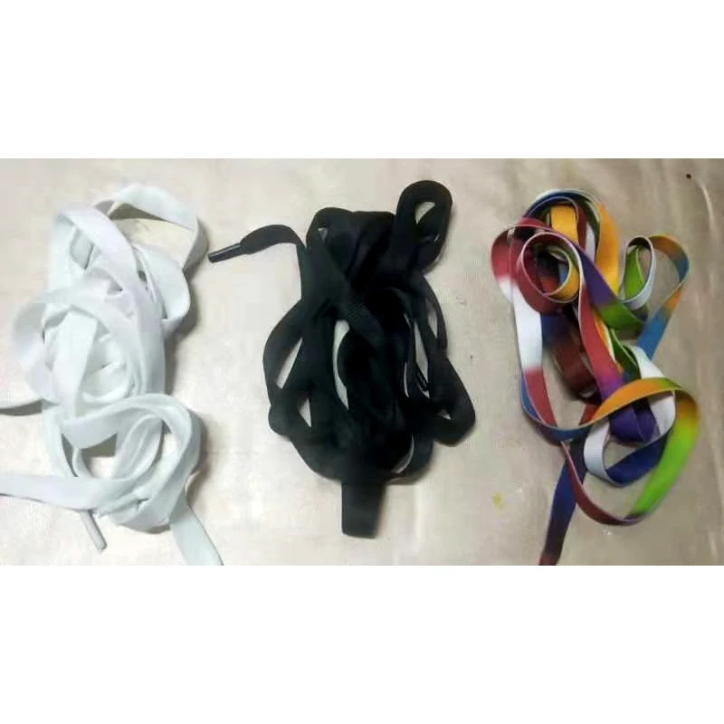 

Men's and women's sports shoelace rope leisure travel shoelace basketball shoelace black and white blue color oval shoe rope