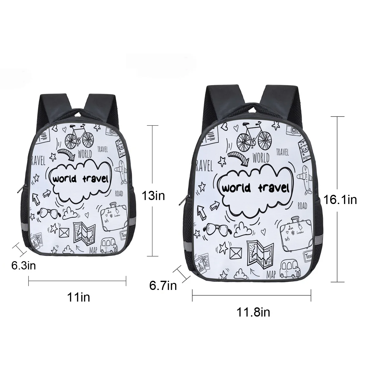 Comic Bicycle Fashion Backpacks Athletic Backpack Sports Child Book Bag Hobo Bags Bookbags Kids Bottle Si | Багаж и сумки