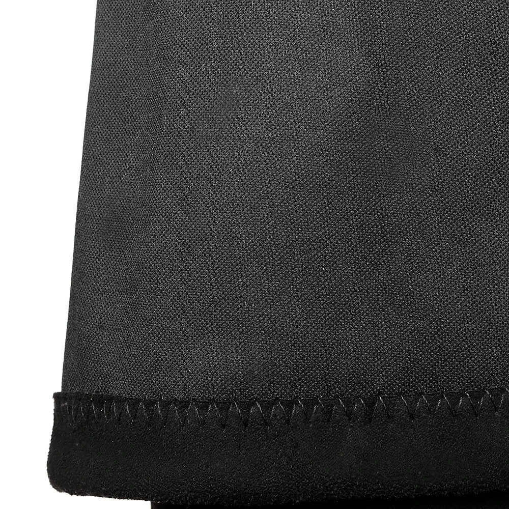 Женские Стрейчевые сапоги Черные облегающие высокие до бедра на высоком каблуке