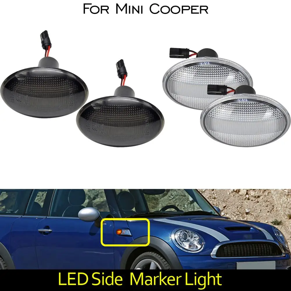 

For Mini Cooper R56 R55 R57 R58 R59 Car Front Amber LED side marker lamp Turn Signal Lights