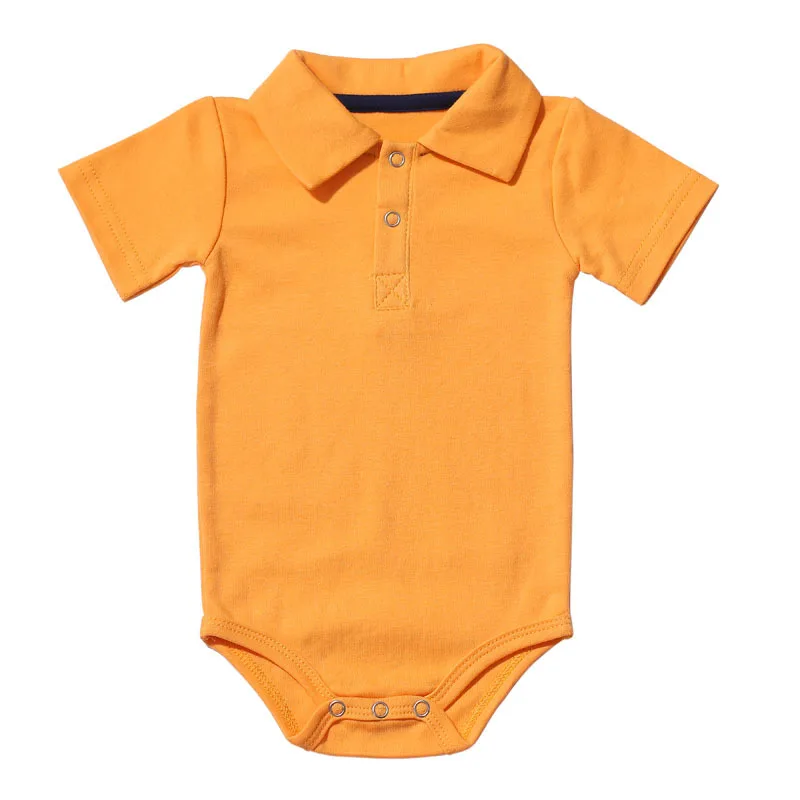 Baby Boys Rompers Summer Polo Shirt Infant Jumpsuit Solid Cotton Girls Clothing Short Sleeve Newborn Boy Clothes 8 Colors | Детская