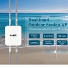 KuWFi Гигабитный беспроводной маршрутизатор 1200 Мбитс CPE Router802.11AC двухдиапазонный беспроводной маршрутизатор POE AP Высокая мощность WiFi покрытие с 4 * 8dBi