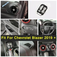 interior accessories fit for chevrolet blazer 2019 2022 steering wheel gear shift knob head handball ac cover trim abs