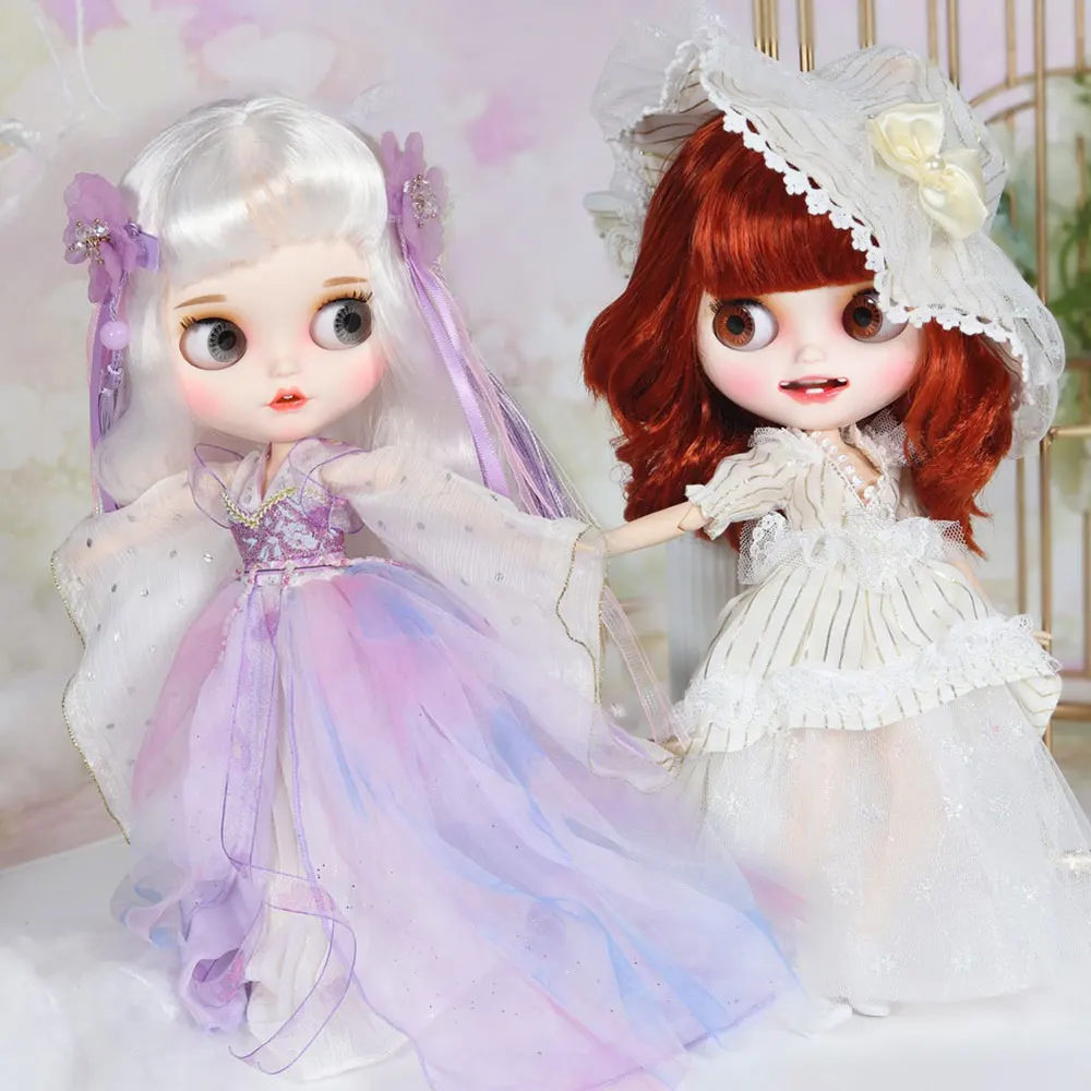 Кукла Blyth ICY DBS с нарядами со сверкающим Ротом резными губами матовым лицом