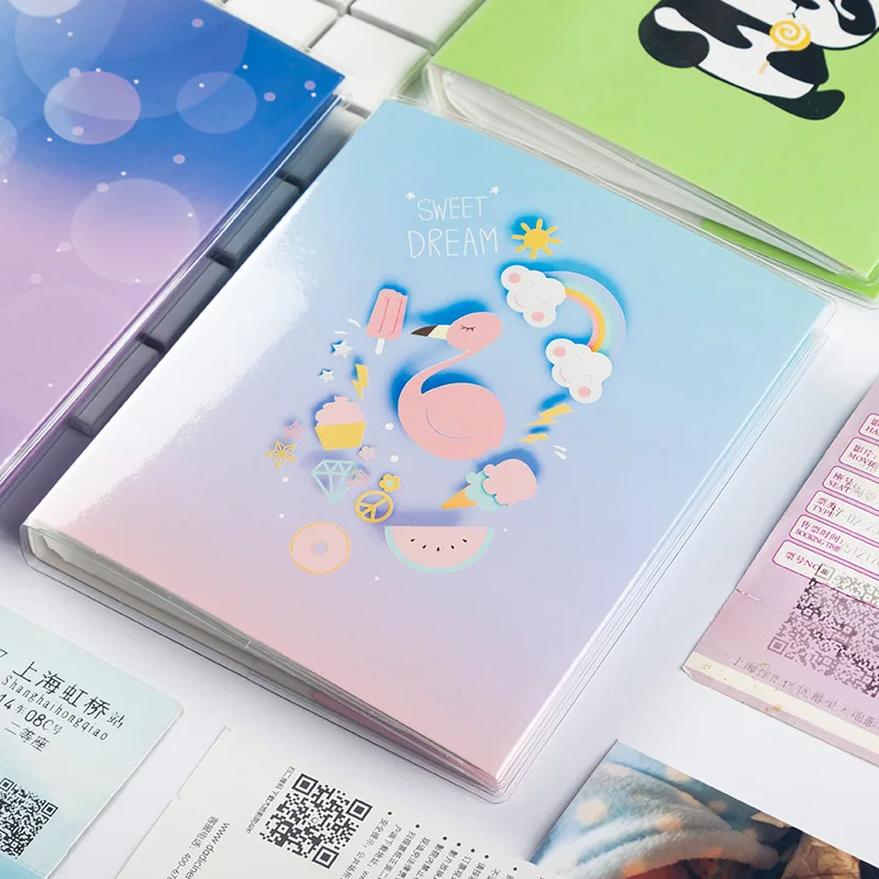 Фотоальбом 64 кармана 3 дюйма мгновенная фотоальбом ПВХ картина панда чехол для