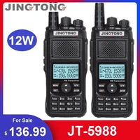 2pcs jingtong jt 5988 12w walkie talkie amateur cb radio transceiver vhf uhf ham radio station powerful than baofeng uv 9r plus