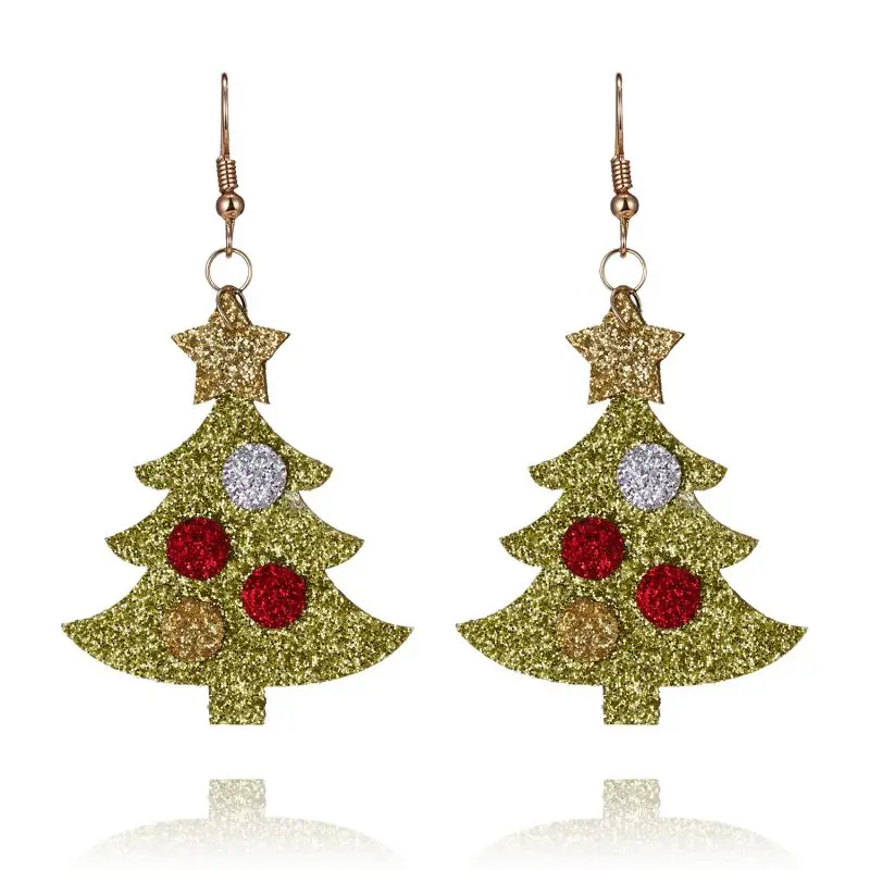 Christmas tree Санта Клаус рождественские серьги снеговик декоративный колокольчик с оленями Рождественская елка серьги ювелирные изделия прекрасные рождественские подарки для влюбленных женщин - Цвет: Christmas tree