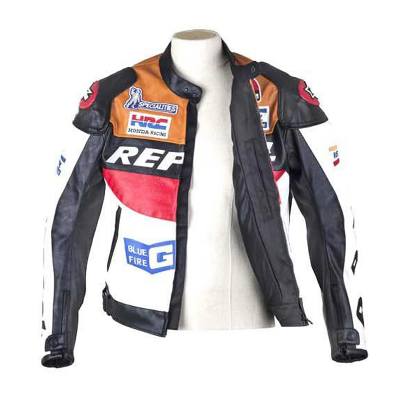 DUHAN мужские кожаные куртки для мотогонок GP мотоциклетные защитные мотоциклетная