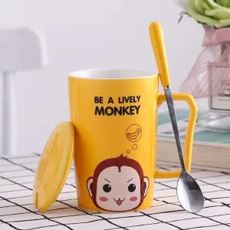 Чашка Женская Студенческая Корейская версия керамическая чашка с милым сердцем