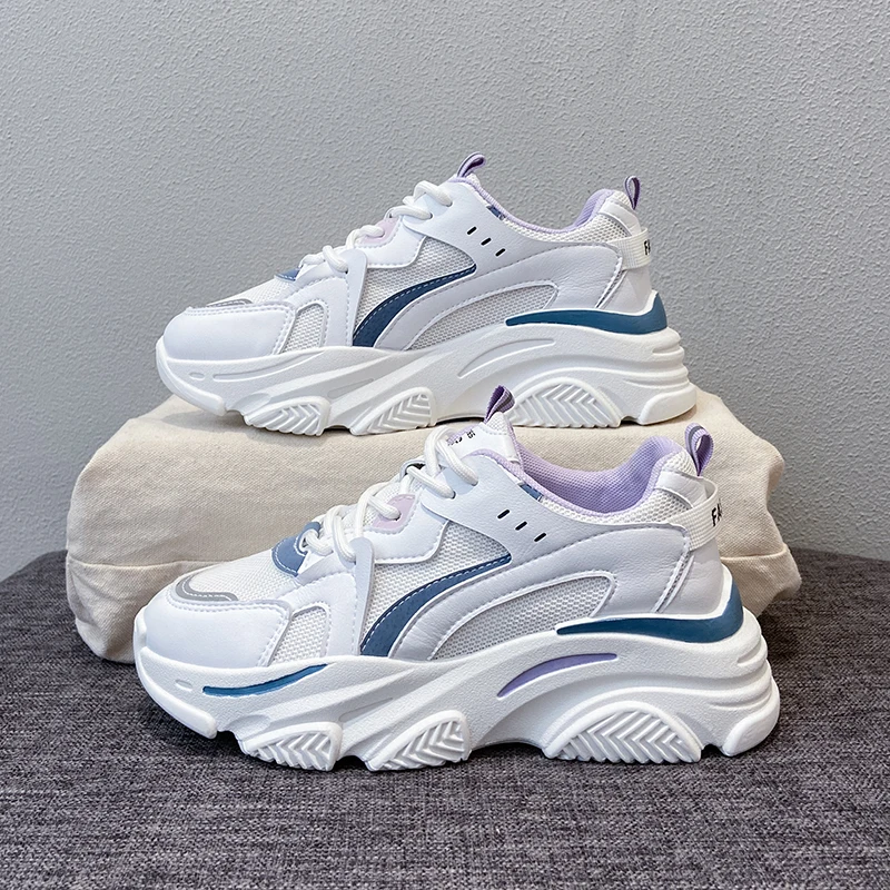 

Женские кроссовки, универсальная Повседневная Вулканизированная обувь, осенне-зимние массивные кроссовки, Модная легкая обувь для папы, же...