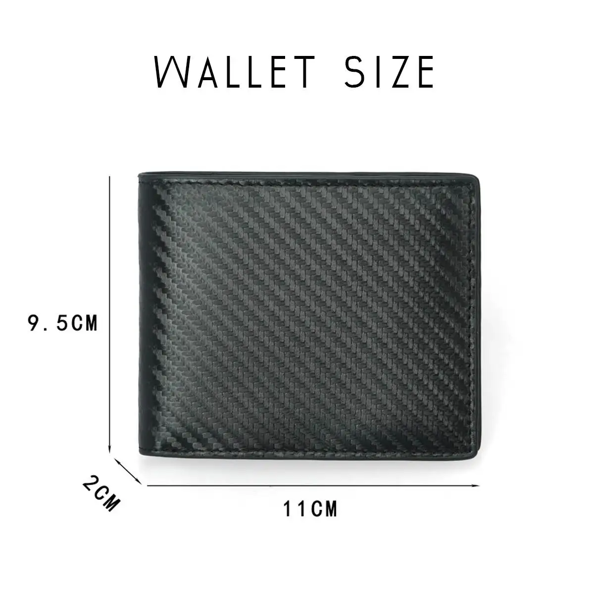 

RFID Blocking Wallet Men's Genuine Leather Carbon Fiber Style 3D Waterproof Wallet Bifold Card Holder Purse RFID Protection