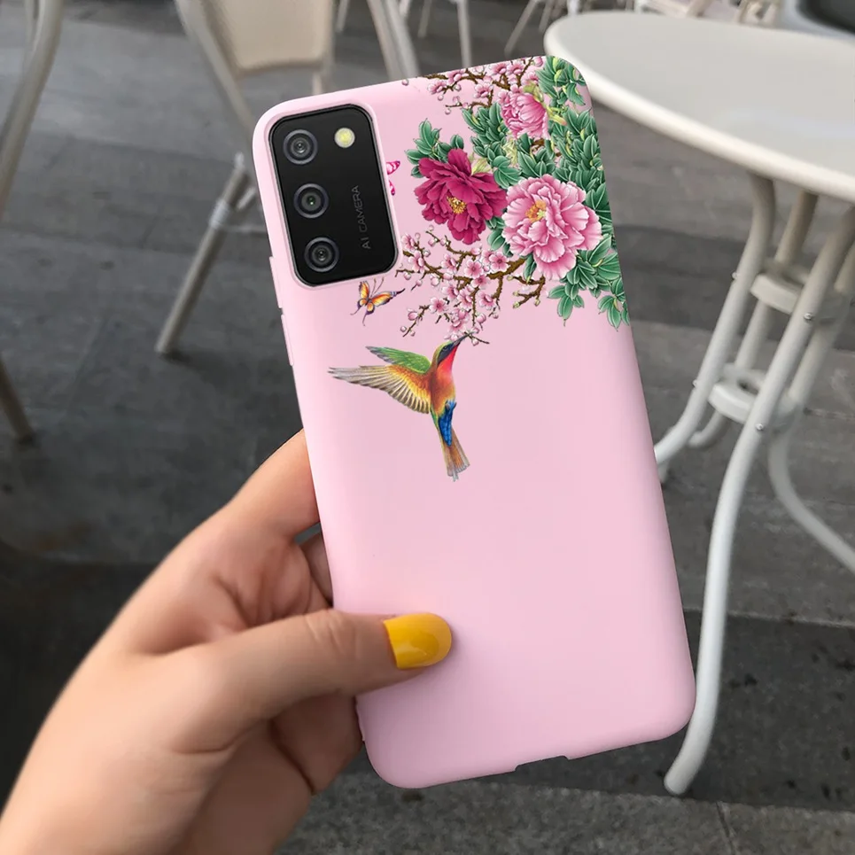 Чехол 6 5 дюйма для Samsung A03s A02s чехол с рисунком бабочек подсолнухов Coque Fundas Galaxy A03 s