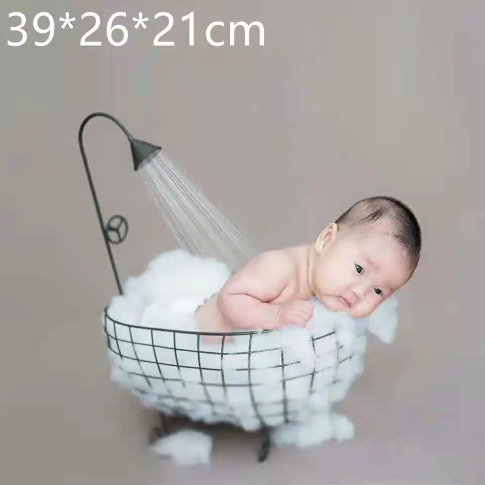 Реквизит для фотосъемки новорожденных железная маленькая ванночка реквизит