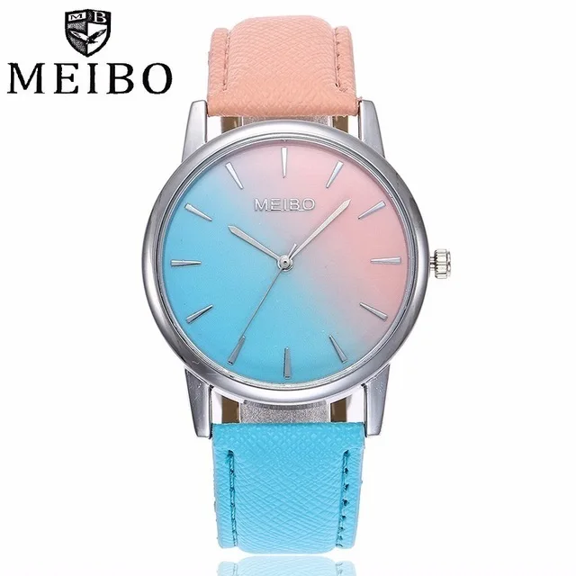 Популярные женские повседневные наручные часы MEIBO в стиле ретро с градиентом