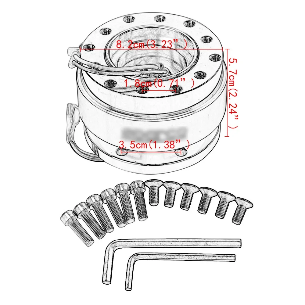 Все Черная Пластина быстрого крепления руля Алюминий Quick Release концентратор