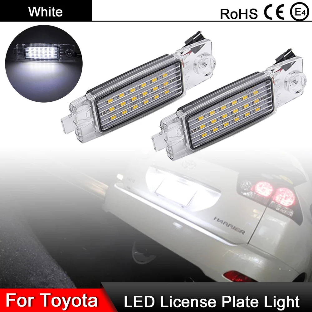 1 пара для Toyota Harrier Hiace Highlander Kluger RAV4 Lexus RX300 Scion Белый светодиодный номерной знак