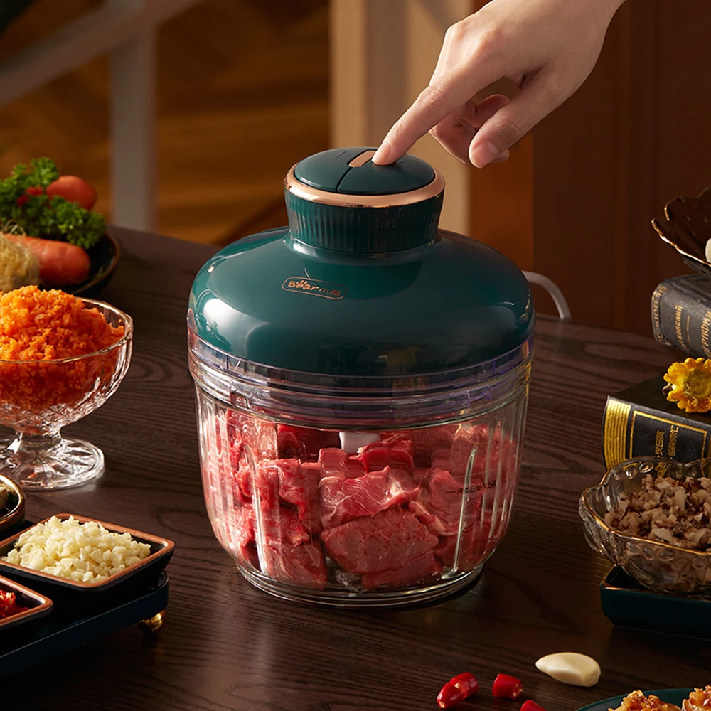 

220V 2L Household Electric Meat Grinder Multi Garlic Peeler Vegetable Meat Grinding Machine Food Mixer