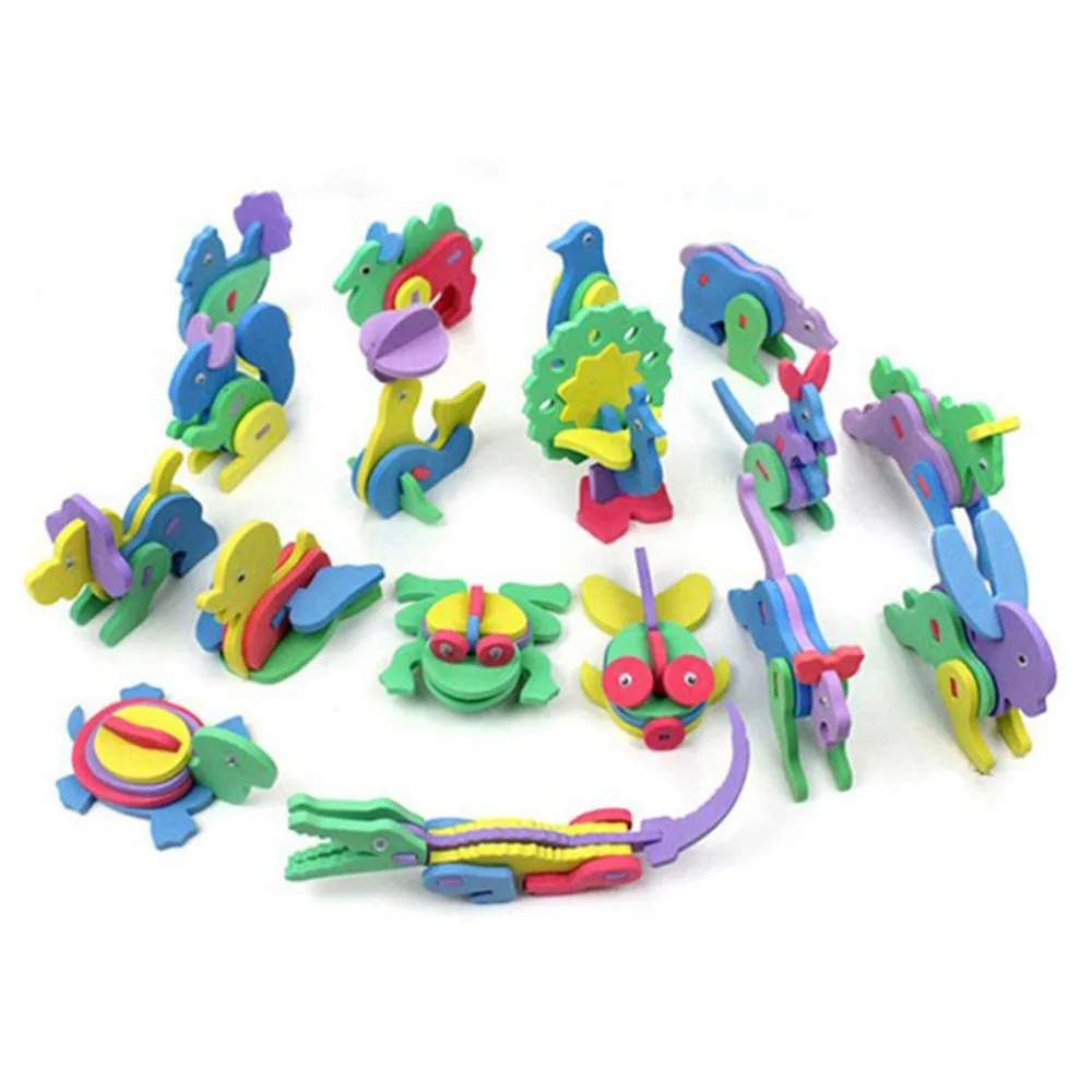 Цветные случайные горячие детские игрушки EVA Foam 3D креативные поделки ручной