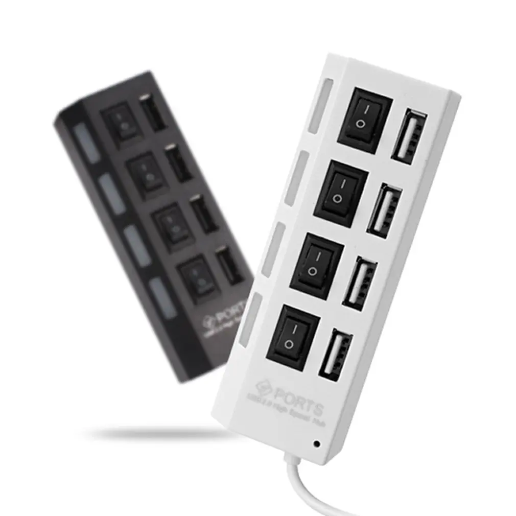 

USB3.0 Hub 4 Ports USB Hub Power Adapter Port Multi-Expander with Independent On/Off Switch USB HUB Splitter Adapter for Laptop