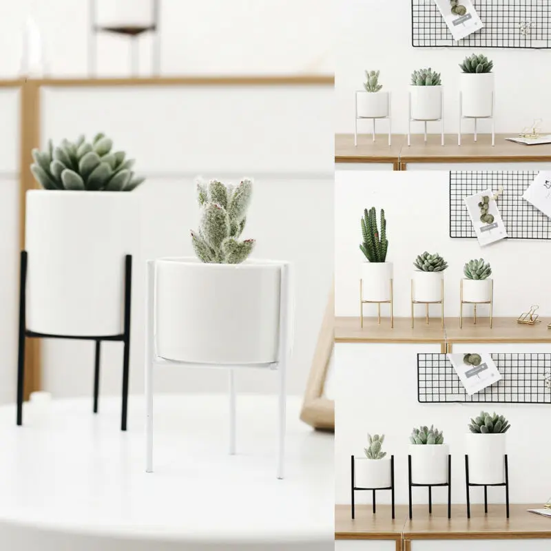 Металлическая железная проволока для помещений/сада керамическая подставка