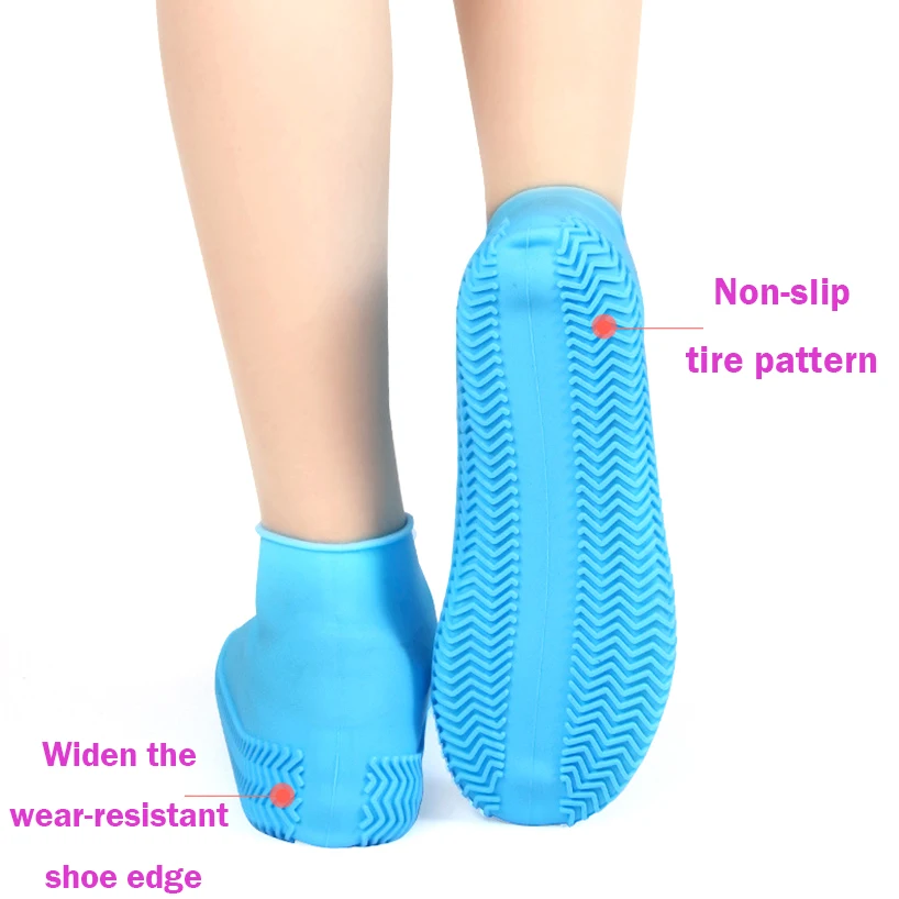 Водонепроницаемые чехлы для обуви эластичные износостойкие силиконовые унисекс