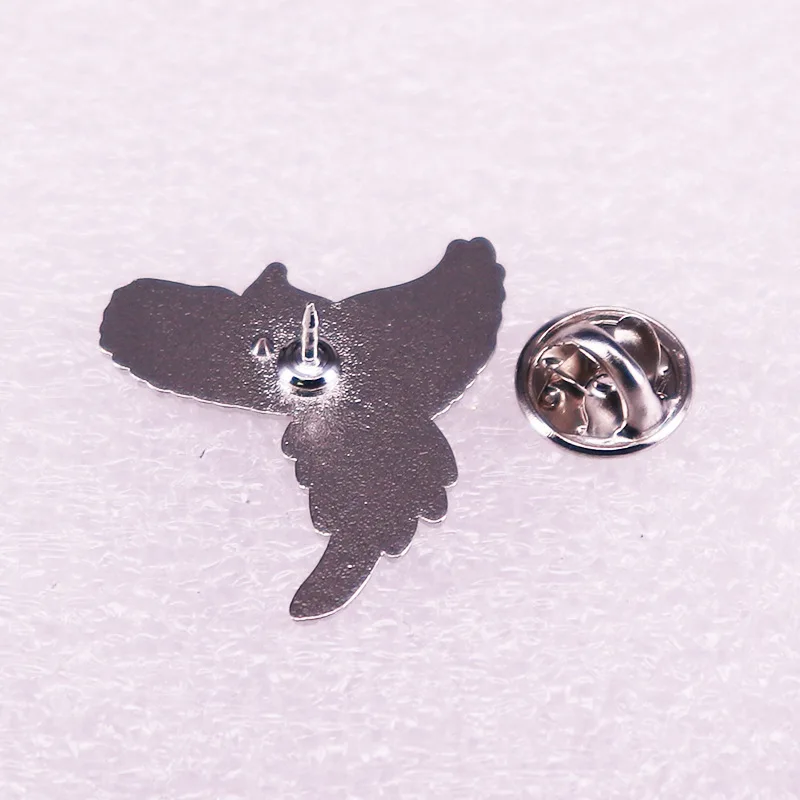 Милые эмалированные заколки в виде летающих животных голубая ласточка Блестящий