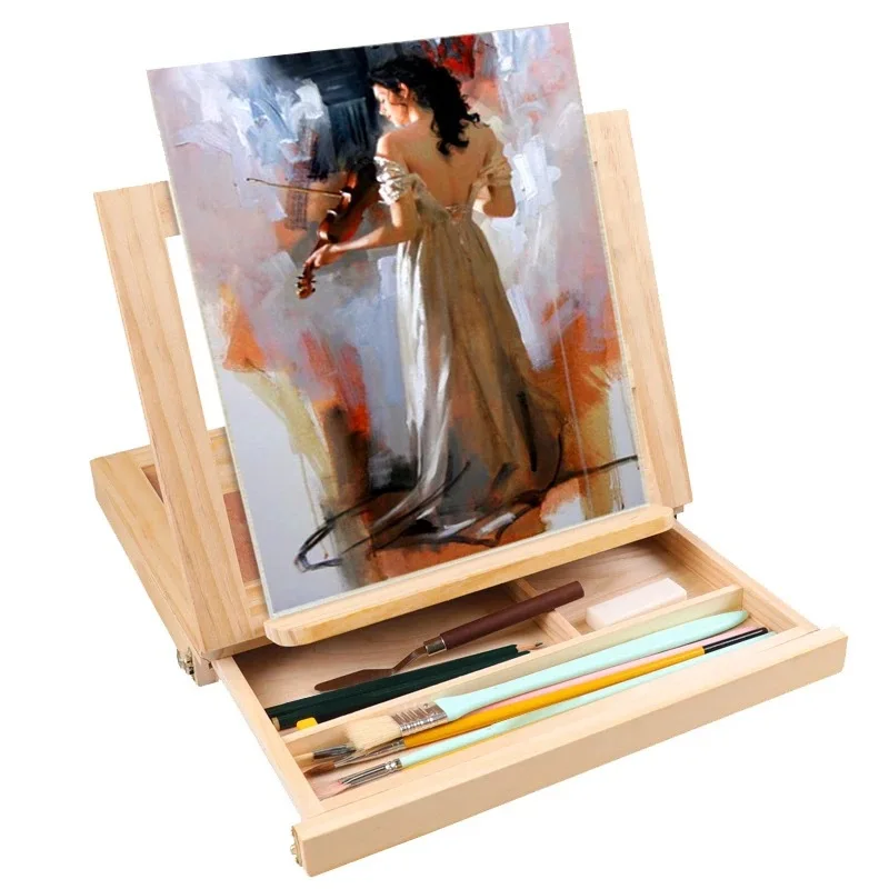 

Diamond Painting Desktop easel folding multifunctional wooden oil painting rack box art sketch sketching easel drawing board