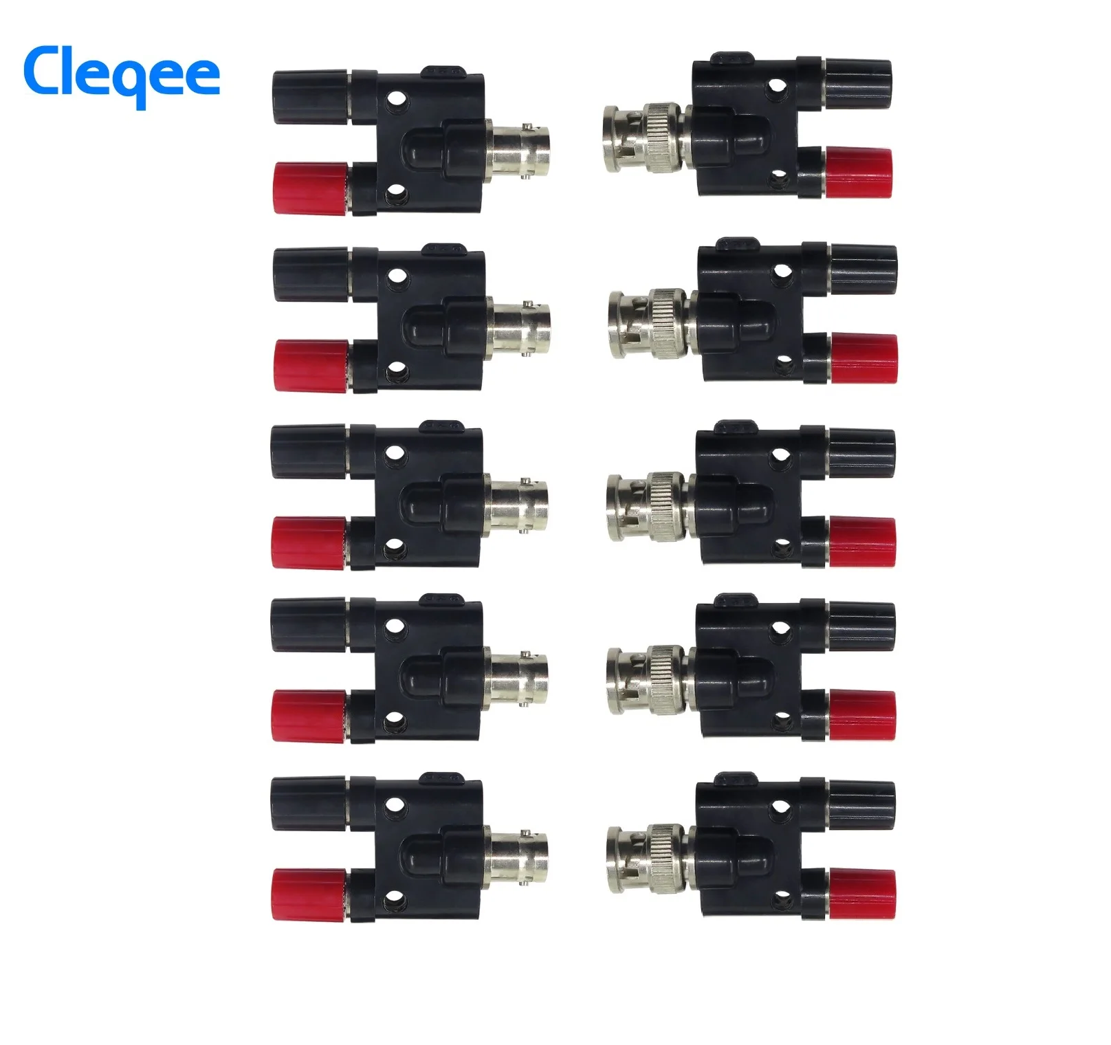 

Cleqee P7008 Q9 BNC Гнездовой разъем P7009 BNC штекер для двух двойных банановых разъемов RF адаптер разъем