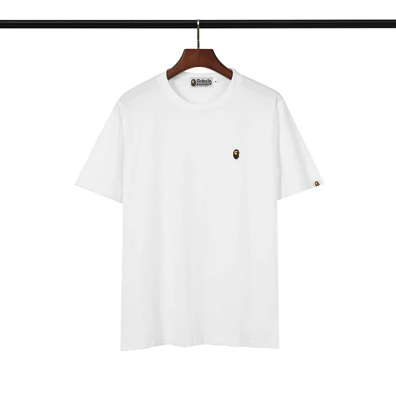 

Classic Embroidered LOGO Head Basic Style Short Sleeve CottonT-shirt For Men And Women