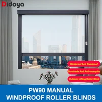 customized manual roller blinds windproof shutter anti uv window blinds for outdoor office living room