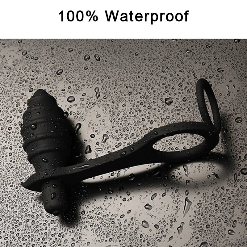 Вибратор кольцо на пенис Анальная пробка для массажа простаты силиконовые