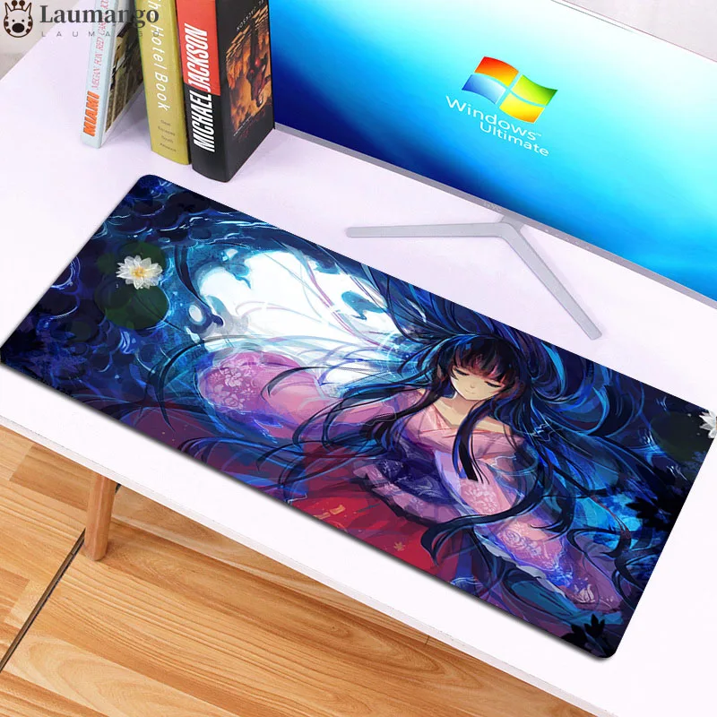

Mouse Pad Speed Anime Girl Large XL Gamer non-slip Rubber Pad Gaming Mousepad to Keyboard Laptop Computer Mice Mouse Play Mats